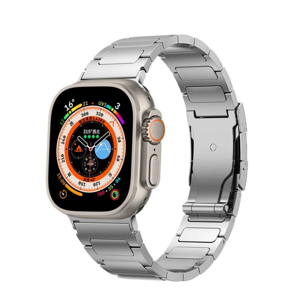 Новый титановый ремешок для Apple Watch, подходит для Apple серии, имитация персонажей, с застежкой-черепашкой из титана