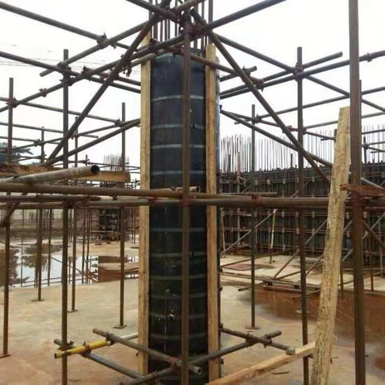 建筑圆模板桥梁古建机场圆柱木模板国网电力基础圆形柱子模具工厂
