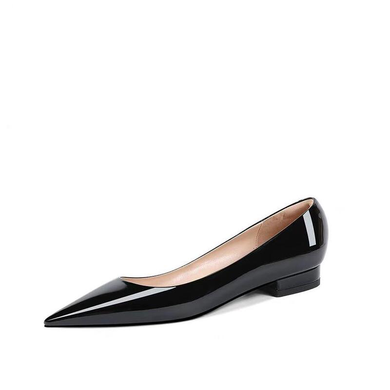 Cross-border special for Europe and the United States sexy pointed thick heel comfortable heels patent leather black shoes women Amazon wish Cross-border special for Europe and the United States sexy pointed thick heel comfortable heels patent leather black shoes women Amazon wish