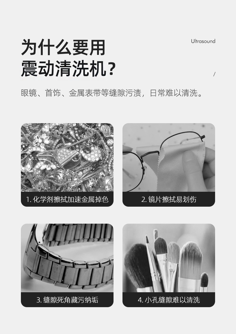 Fully Automatic Eyeglass Cleaning Machine Commercial Eyeglass Cleaner for Optical Shops Contact Lens Jewelry Denture Razor Cleaner