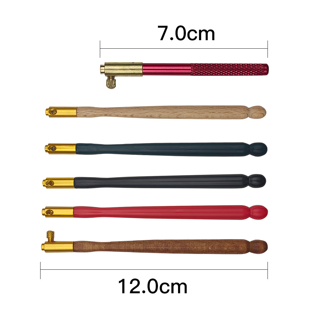 Herramienta de bordado francés transfronterizo Mango de haya Bordado francés Ganchillo Anverso y reverso Lentejuelas con cuentas Gancho hecho a mano