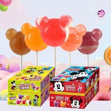 批发迪士.尼米奇头汽水可乐水果汁什杂锦滨崎棒棒糖儿童棒棒糖果