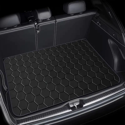 Cross-Border Amazon Simple Printed Car Special Floor Mat, Stain-Resistant, Wear-Resistant, Easy-Care, Dust-Proof Trunk Mat (Avtomobil döşəmə paspasları) - zy-simple-checkered-trunk-1-75100cm-crystal-velvet