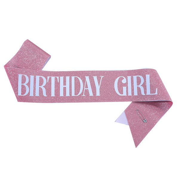 Cross-border birthday party glitter shoulder strap etiquette belt…