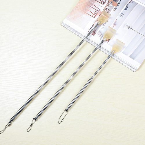 Itchy scratching device old man Le massage picket retractable portable stainless steel scratching back scratching device