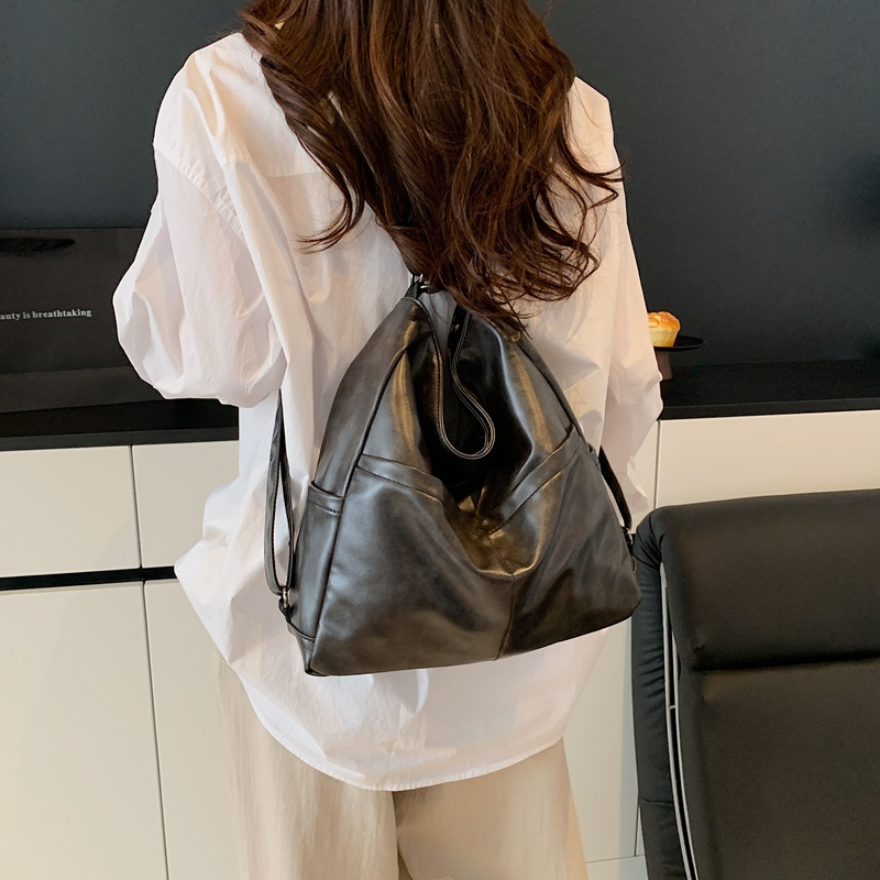 PU Leather Waterproof Backpack & Crossbody Bag for Women, 2-in-1 Commuter Tote Bag 2025 New Arrival, Shoulder Bag for School - Thumbnail 4