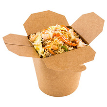 热销定制一次性纸餐盒圆形纸碗 意面盒食品外卖盒 定做面条打包盒