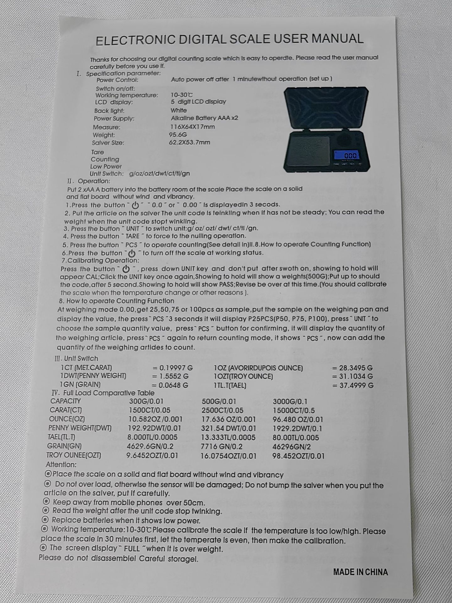 2023 nuevas herramientas de escala caja de herramientas de joyería escala de bolsillo escala de palma escala de oro 500g / 0.01g