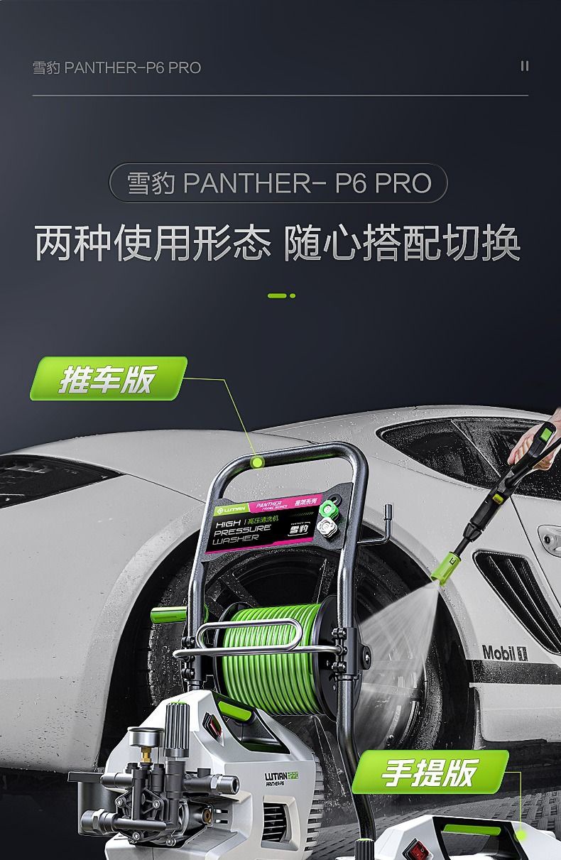 [725,000 People Have Collected This Brand] Lutian Snow Leopard 2000W Car Washing Machine P6Pro High-Power Induction Household Appliance