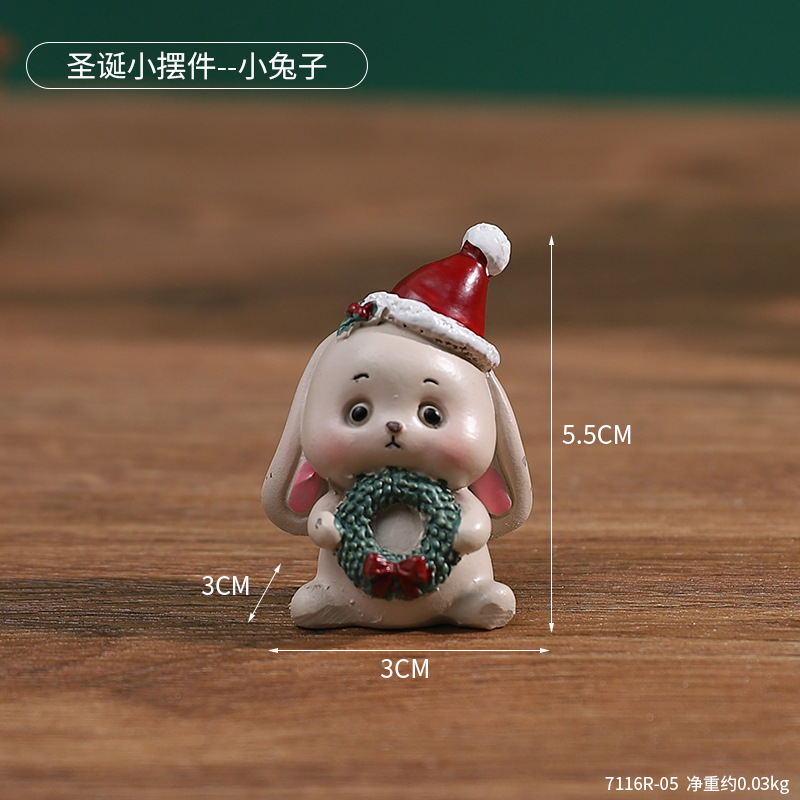 Christmas Small Ornaments Kindergarten Small Gifts Children's Cute Resin Decorations Gift Desktop Mini Christmas Tree