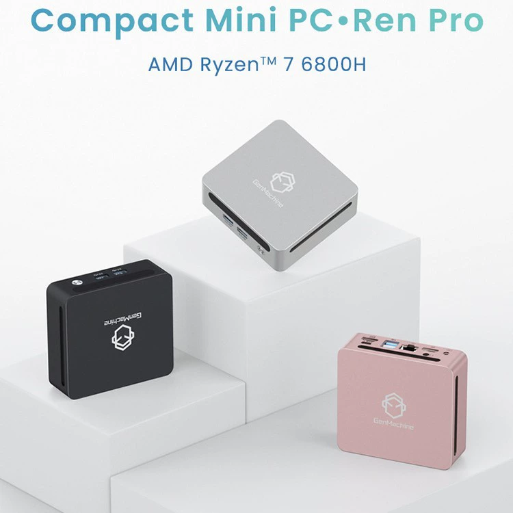 Мини-ПК GenMachine R7-6800H USB4/высокая производительность/металлический игровой офисный мини-компьютер с портом 2.5G