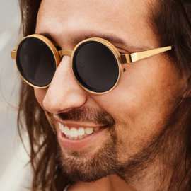 ND九档手动可调节变焦眼镜防强光圆框防晒墨镜高级感偏光太阳镜男