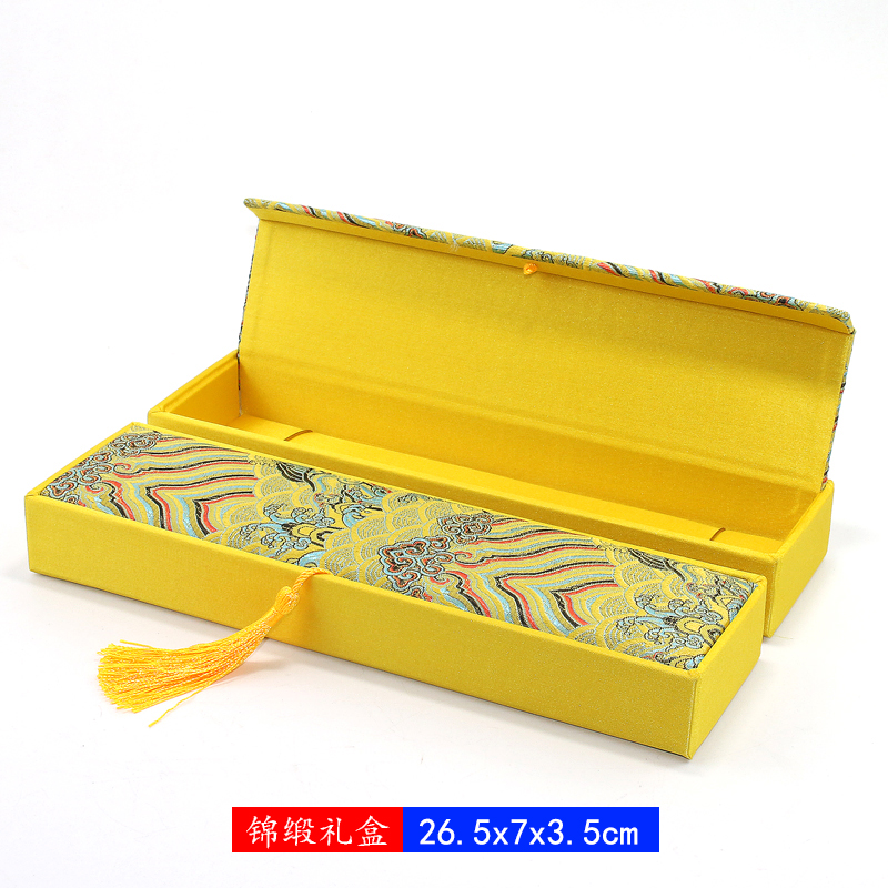 Caja de regalo vacía caja cuadrada rectangular antigua china juegos de joyería collar bolsa caja de embalaje ventilador