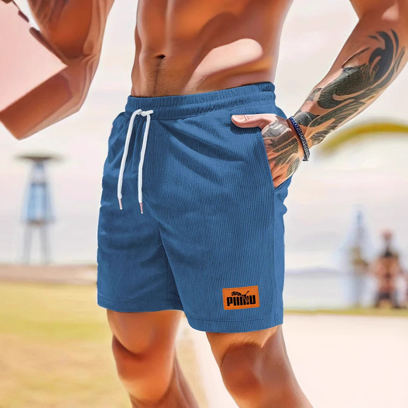New Cross-Border American Style Trendy Heavyweight Plus-Size Shorts Casual Retro Corduroy Business Casual Sports Shorts for Men