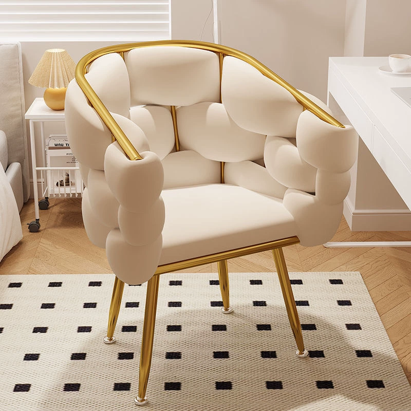 Легкий роскошный элитный маникюрный стул для макияжа для девочек, комод для спальни, табурет, диван, интернет-знаменитость, простой стул со спинкой для дома