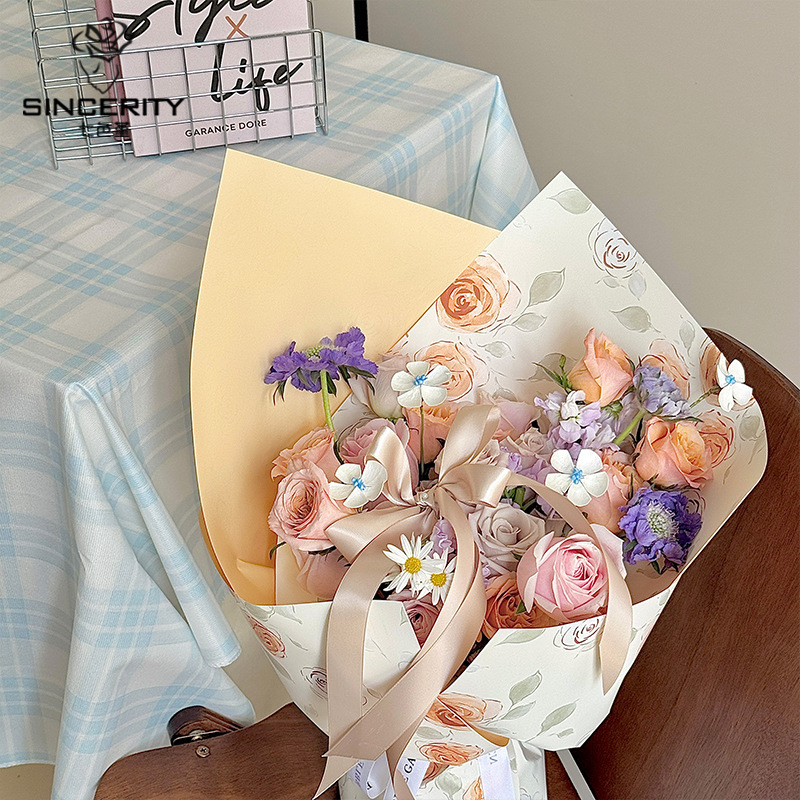 Qisejin Yongye Xinghe Papel de embalaje DIY Embalaje de regalo hecho a mano Florería Florería Florería Papel de embalaje de flores