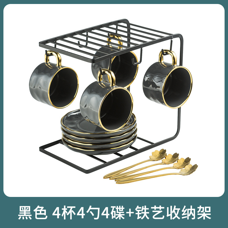 (Deep gray) 4 cups and 4 disc-send spoon+shelf