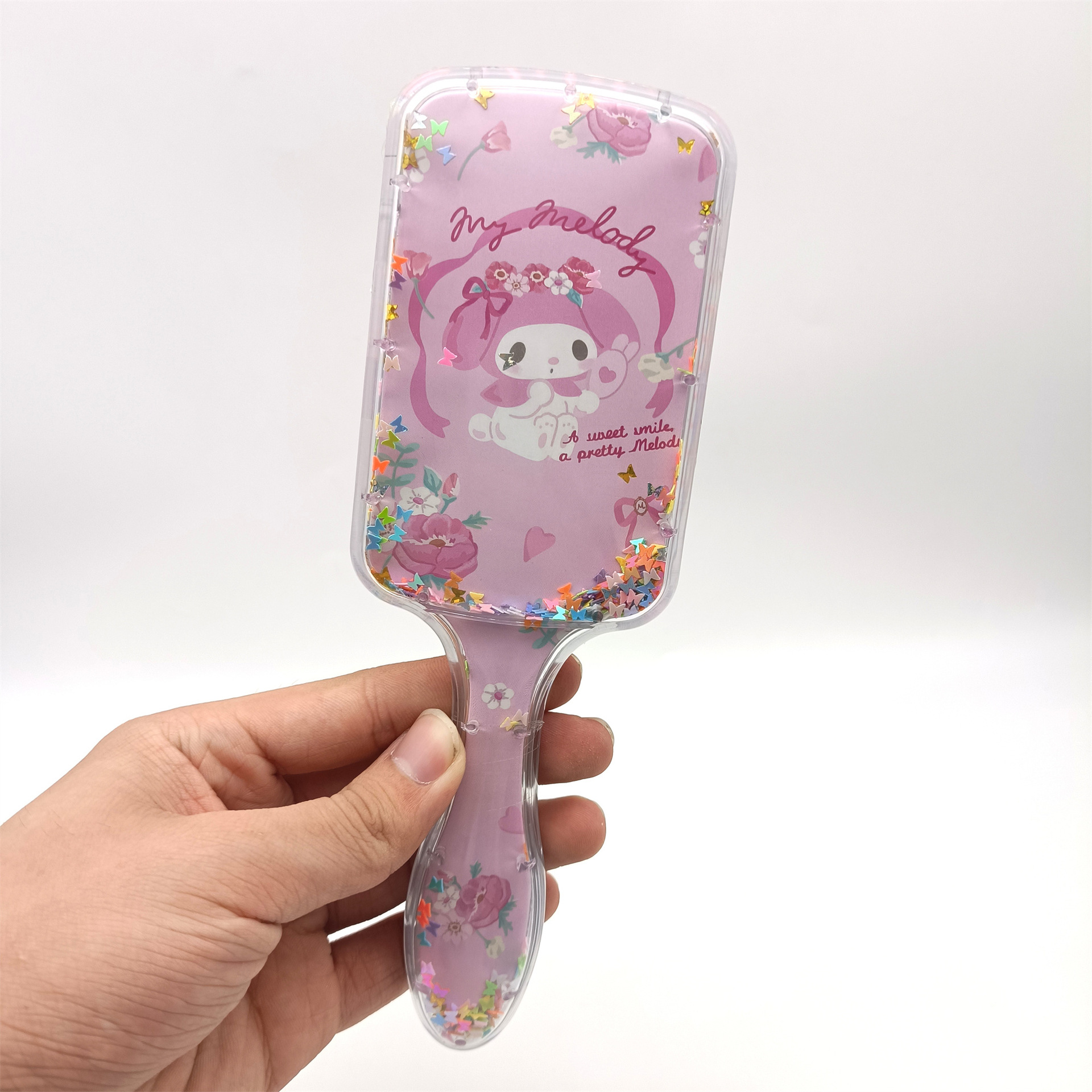 KT gato rocker pein cuadrado pein de pelo rizado caricatura encantador corazón de una niña Sanrio Kitty Gato masaje de aire acústico