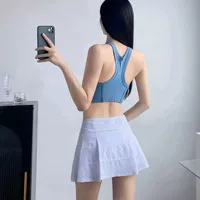 Оригинальная трехкратная плиссированная спортивная теннисная юбка Lulu Pace Rival для женщин, летняя, с защитой от воздействия с подкладкой.