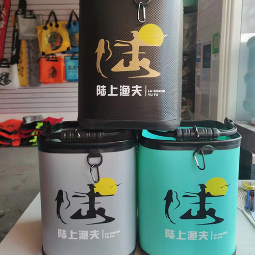 Collapsible Portable Water Bucket with EVA Strap Live Fish Bucket Thick Bottom Portable Fishing Bucket Fishing Gear Wholesale