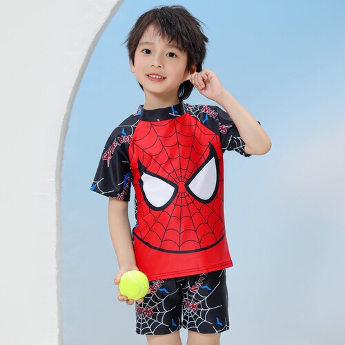 Children's Separate Swimwear for Boys, Short Sleeve Sun Protection Quick-Drying Swim Set, Baby Dive Suit, Surf Suit, Wholesale UPF