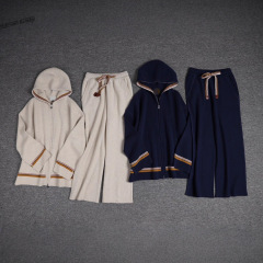 LP高級輸入機械織りカシミヤ二重羊絨ケープジッパー付き大型コートブランド南油高級婦人服卸売