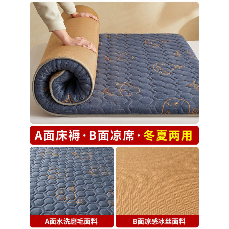 冬夏两用凉席床垫遮盖物宿舍儿童学生午休床护垫午睡垫打地铺|undefined