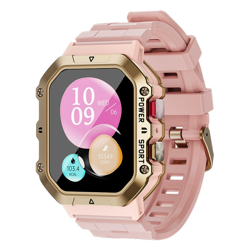 Waterproof smart watch, 65inch, tracks heartbeat, measures blood pressure, monitors oxygen level