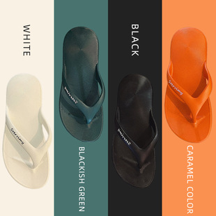 Flip-Flops Women's Flip-Flops Outdoor EVA Non-Slip Beach Shoes Casual Flat Massage Couple's Indoor Sandals and Slippers