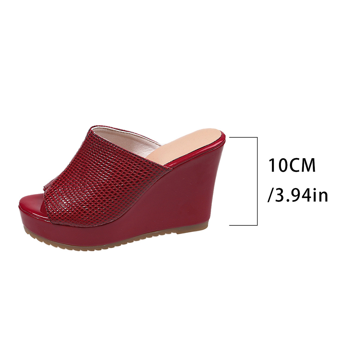 Export Style Peep Toe Wedge Sandals, Summer New Arrival, Plus Size, Thick Sole, Women's Platform Sandals_vogvips.com