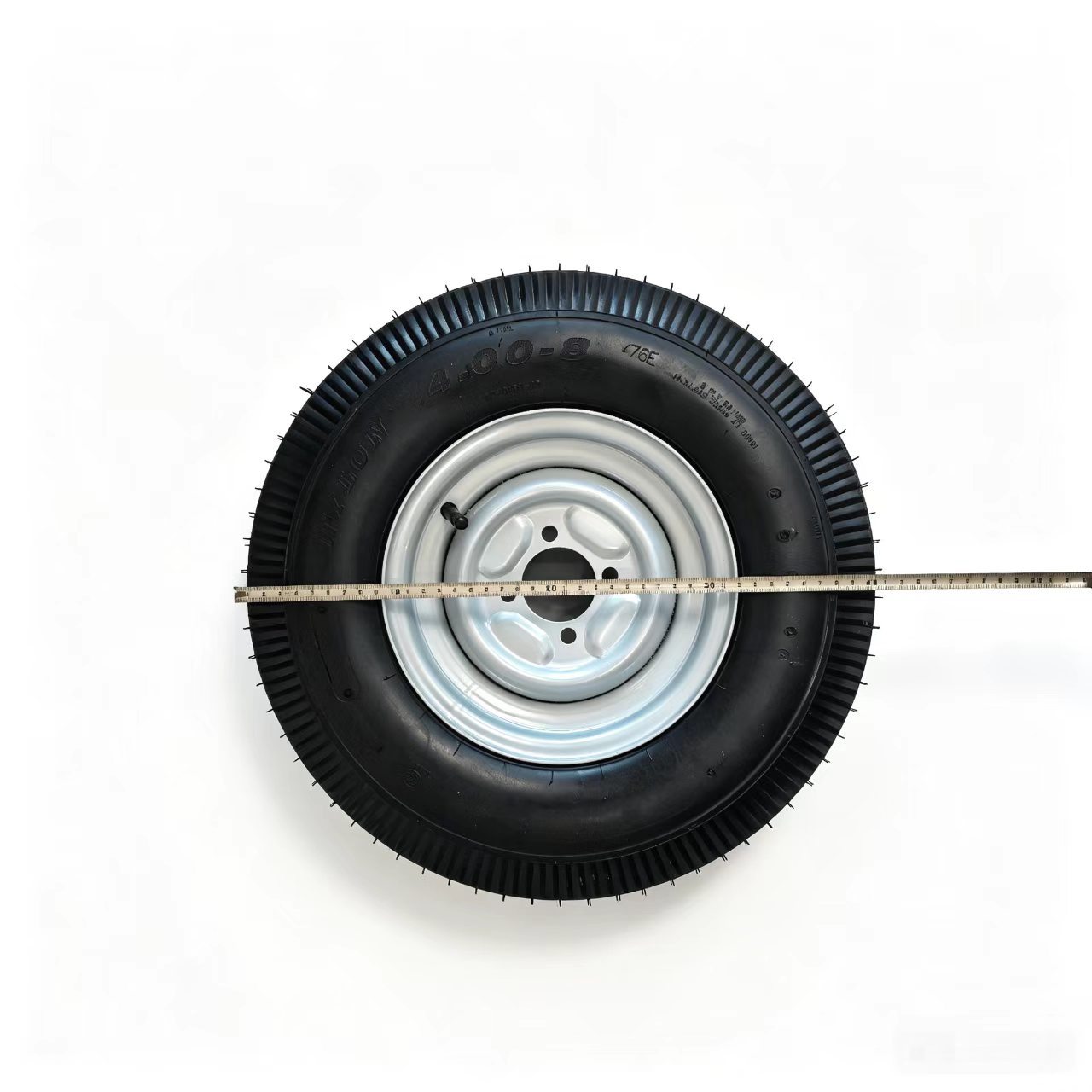 Bajaj Electric Tricycle Wheel Hub 400-8 Tire Special Tvs Thickened Steel Rim Tire Set Tricycle Parts