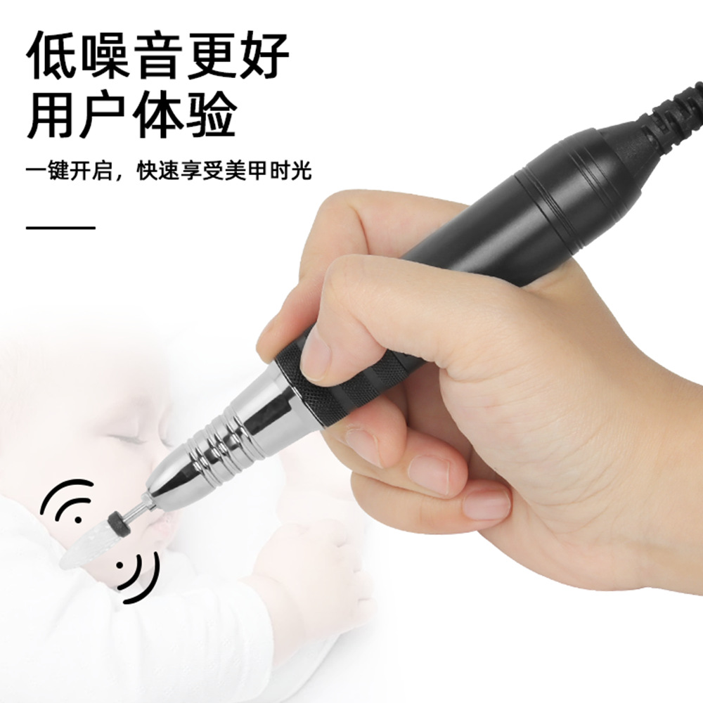 Pulidora de uñas portátil USB de 30000 rpm, removedor de uñas eléctrico, mini pulidora de uñas tipo bolígrafo para uso doméstico