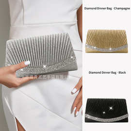 现货跨境手拿包女士秋冬款时尚派对晚宴包树脂钻饰欣盖包工厂直供