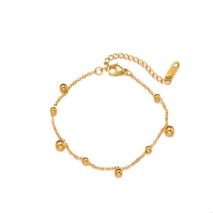 Universal sophisticated fashionable jewelry stainless steel, beaded bracelet, french style, simple and elegant design, does not fade 5