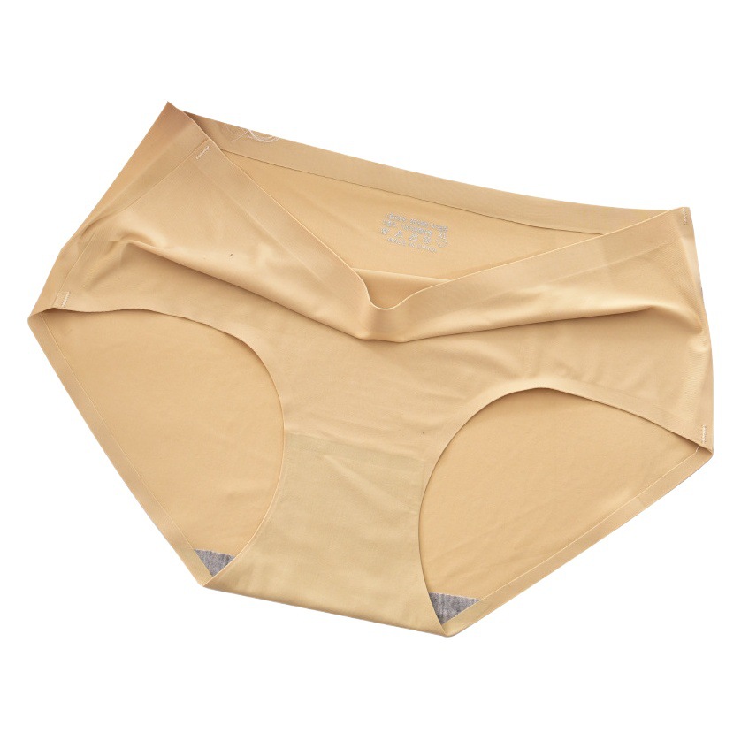 Ropa interior sin costuras de seda de hielo de mujer de una sola pieza de cintura media más tamaño de comercio exterior transfronterizo al por mayor calzoncillos ropa interior delgada 810