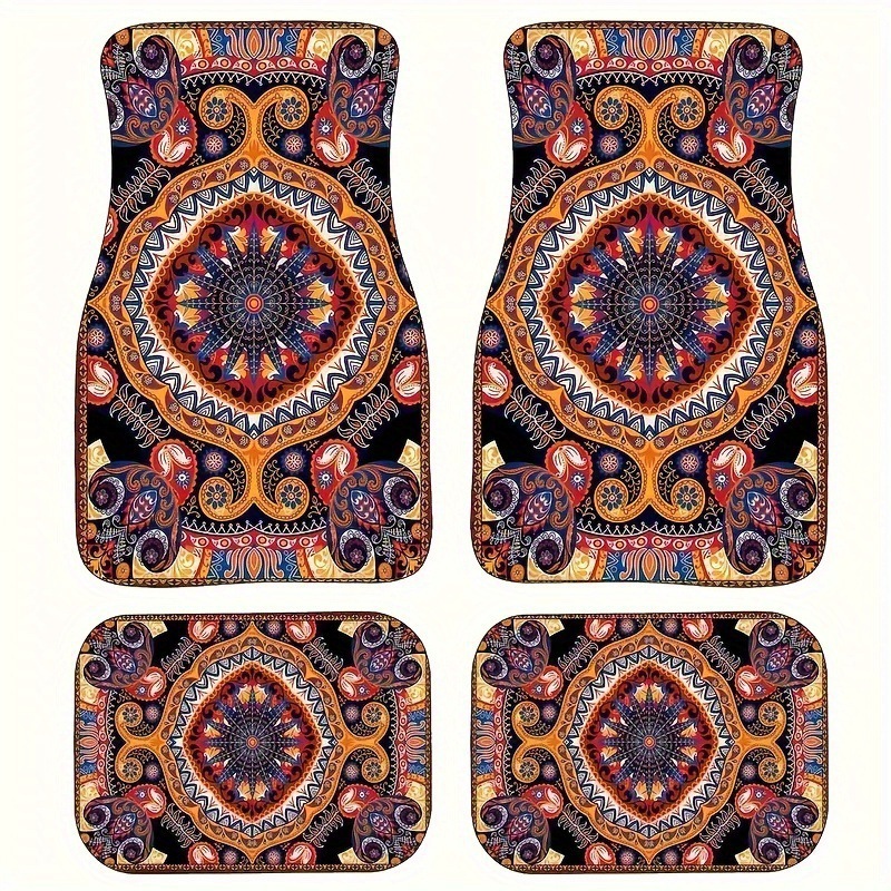 TEMU Retro Nordic Car Mat Carpet Four-piece Set Cross-border Dirty Mat Amazon Mat Wholesale