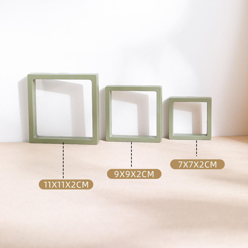 Retro green suspension box; 7*7*2cm (inner box size)