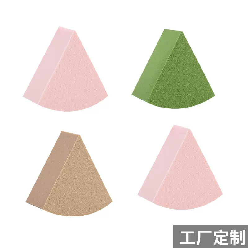 三角粉扑干湿两用BB霜海绵粉扑亲水性非乳胶圆形切化妆粉扑