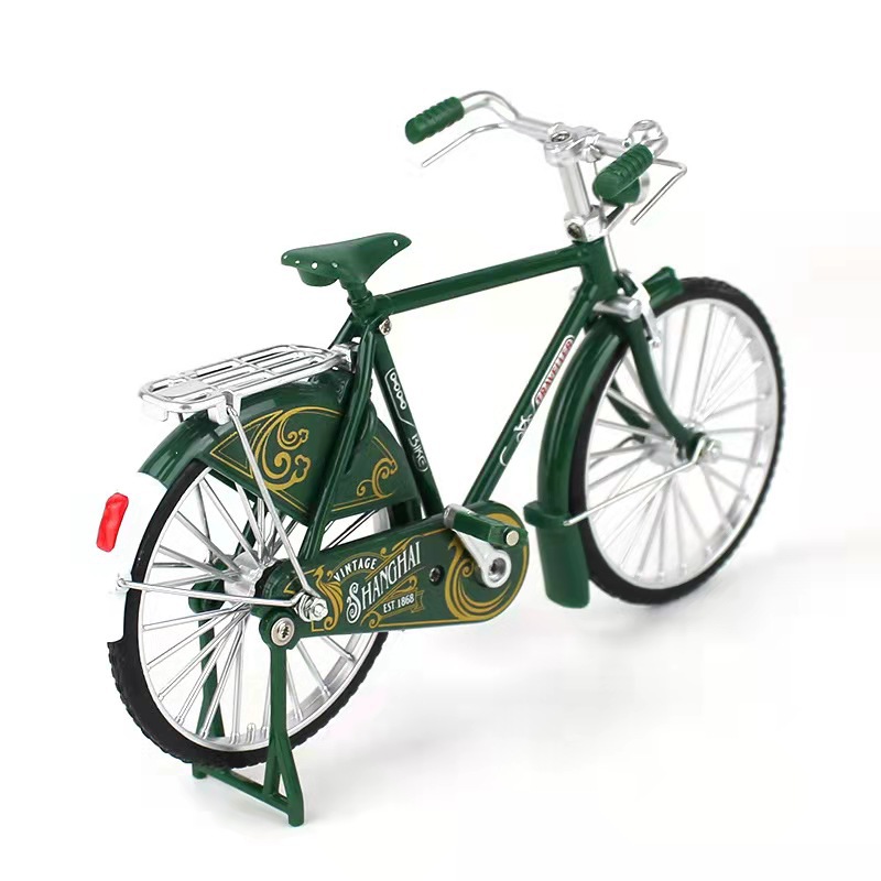 1:8シミュレーション合金レトロ創意二八大棒自転車模型クラシックレトロ男女自転車モデルdly