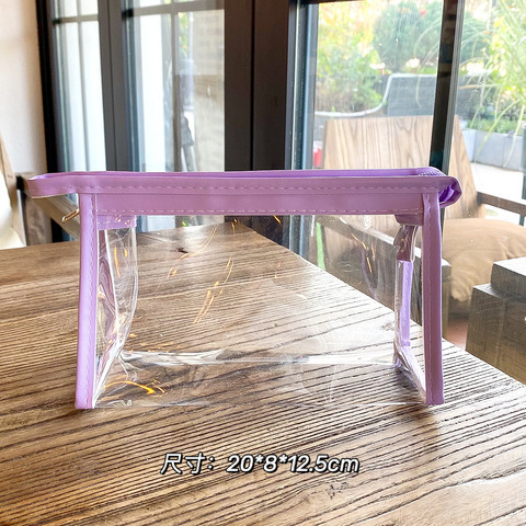 Caja de lápices transparente de gran capacidad para niñas de secundaria de alto aspecto niñas de primaria y secundaria estudiantes de papelería caja de lápices bolsa de papelería