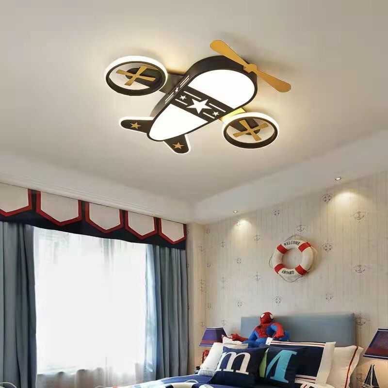 Cross-border aircraft lamp children's room lamp boys simple modern creative cartoon eye protection girl baby room bedroom lamp