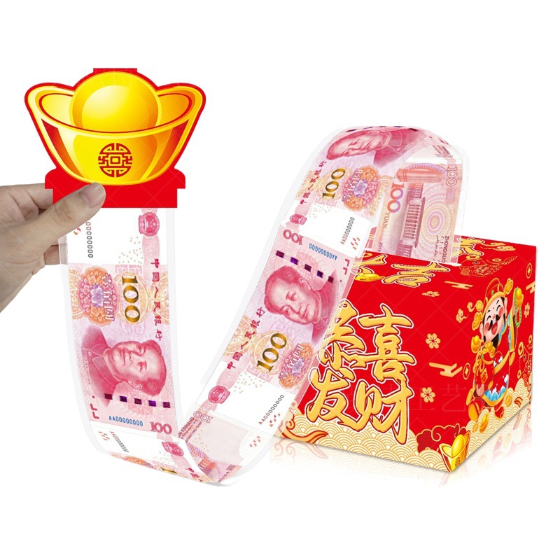 Año nuevo Dragón estilo chino caja de sorpresa Festival de Primavera Año Nuevo caja de dinero festivo Nochevieja caja de decoración de sobre rojo