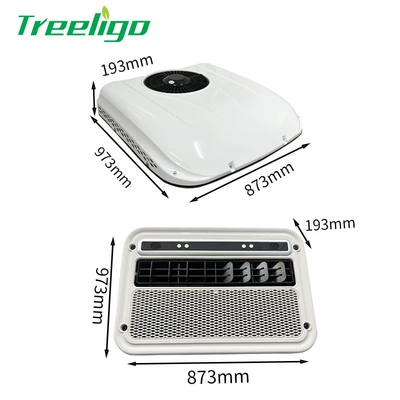 Manufacturer's new overhead car air conditioning all-in-one machine 12v24v vortex refrigeration parking air conditioner RV truck air conditioner (Automotive air conditioning) - white-eac00232-12v