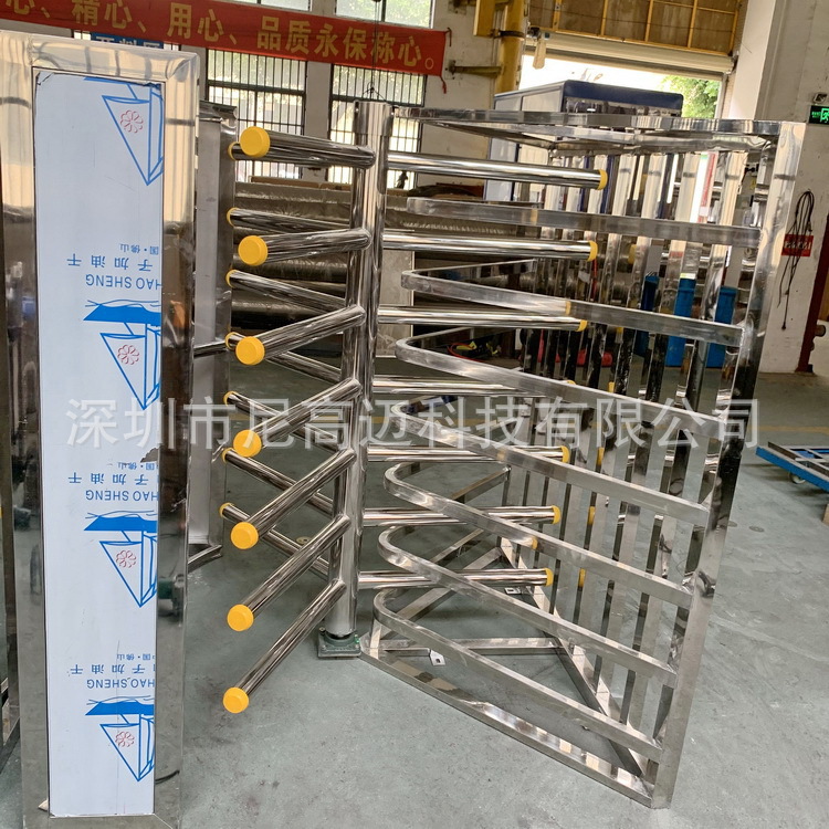 医院单向出入口单向手推全高旋转门 超市通道入口单向半高旋转闸