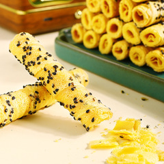 Full box wholesale casual internet celebrity office afternoon tea snack biscuits 160g crispy old Shanghai sesame egg rolls