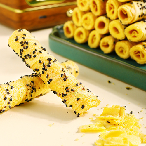 Full box wholesale casual internet celebrity office afternoon tea snack biscuits 160g crispy old Shanghai sesame egg rolls