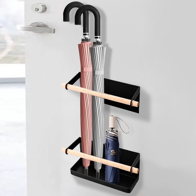 Household umbrella rack entrance door iron art magnetic suction umbrella storage rack simple creative anti -theft door magnetic suction