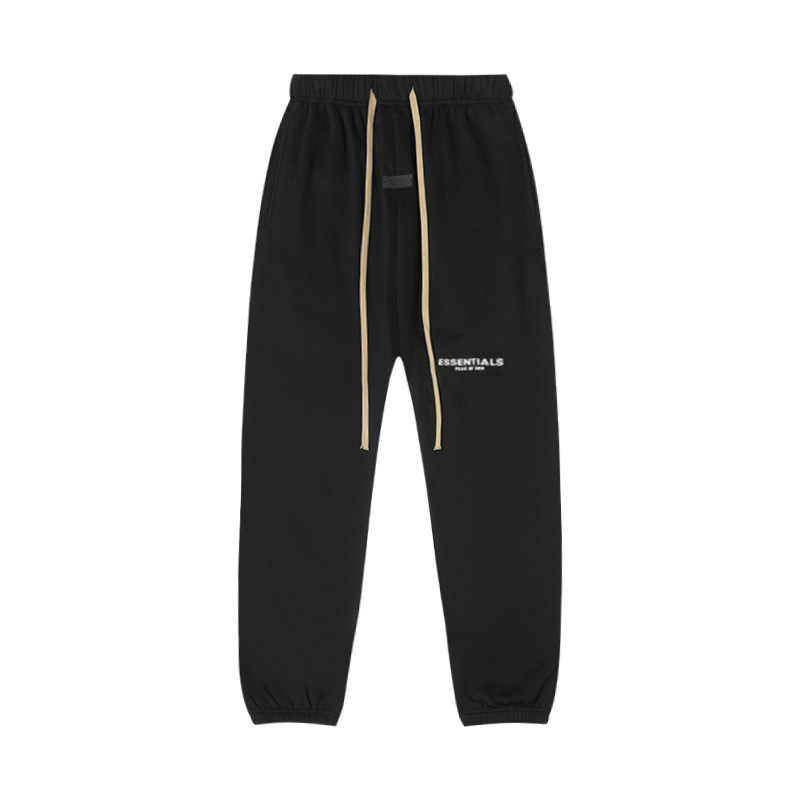 FOG Temporada 8 ESSENTIALS Marca de moda Impresión de acero pareja Suelta con capuchilla Pantalones Set