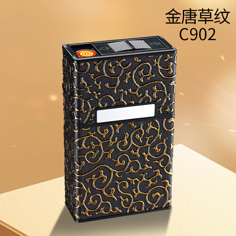 Encendedor recargable de corteza creativo para la aprobación de la caja de cigarrillos en una caja dura y suave empaquetada con cáscara de cigarrillo resistente a la compresión a prueba de humedad portátil y duradero