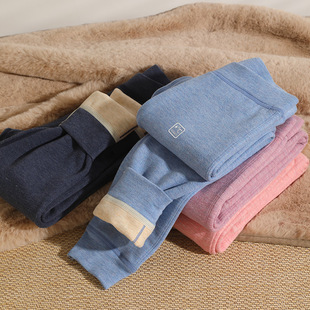Children's Velvet Warm Pants Boneless Inner Wear School Uniform Artifact fleece-lined Boys' Autumn Pants Girls' Cotton Wool Pants Medium and Large Children